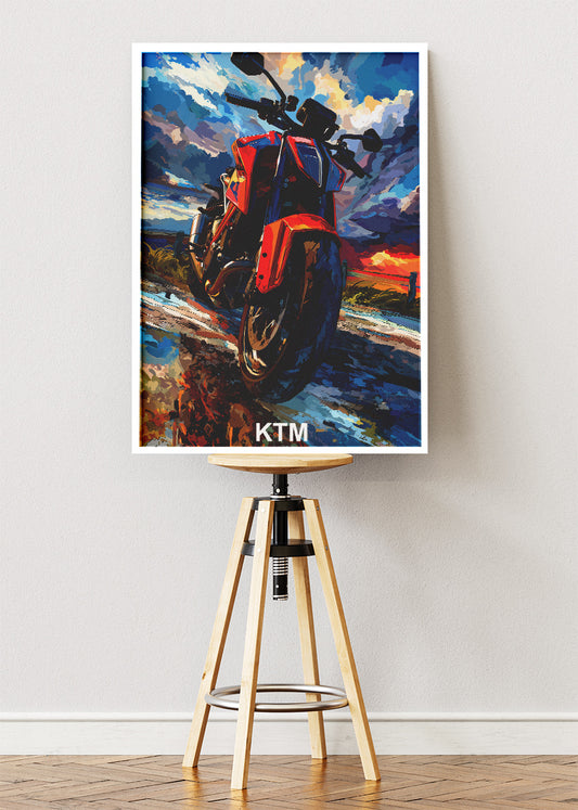 KTM Street Fury Motorcycle Wall Art Poster & Canvas