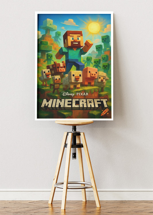 Minecraft Wall Art Poster & Canvas – Cute Block World Adventure Gaming Artwork
