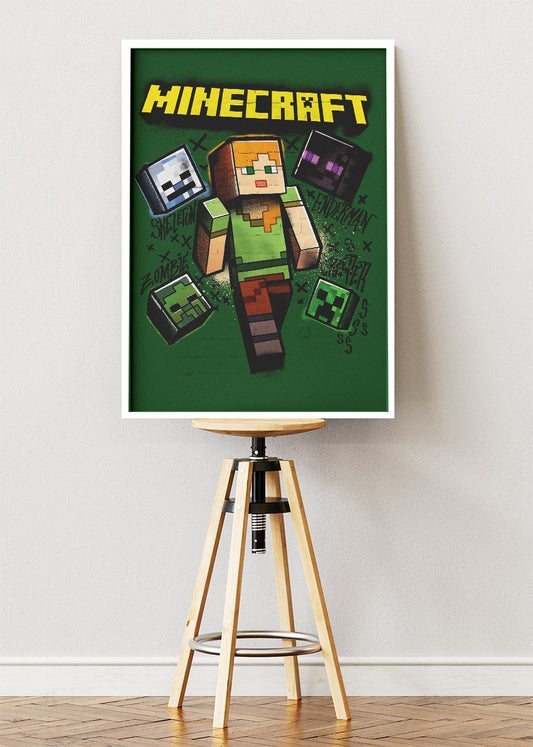 Minecraft Wall Art Poster & Canvas – Character & Mobs Adventure Gaming Artwork