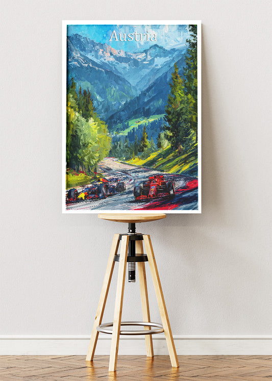 Austria Formula Racing Alpine Circuit Poster & Canvas Print | Scenic Motorsport Wall Art