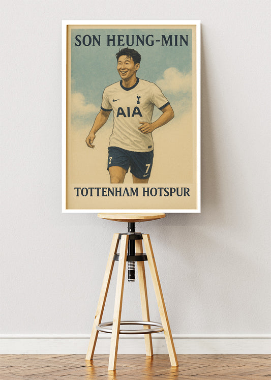 Son Heung-min Tottenham Hotspur Football Wall Art | Dynamic Premier League Star Poster & Canvas