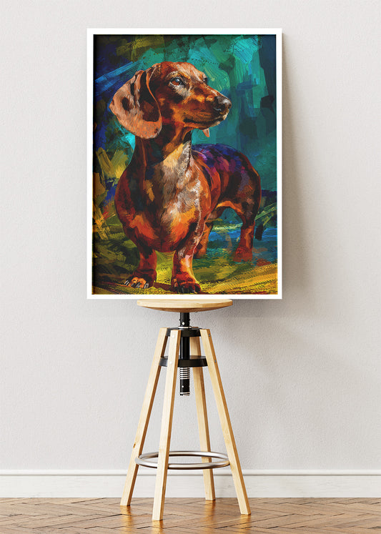 Colorful Dachshund Dog Canvas & Poster Print – AI PRINT LAB