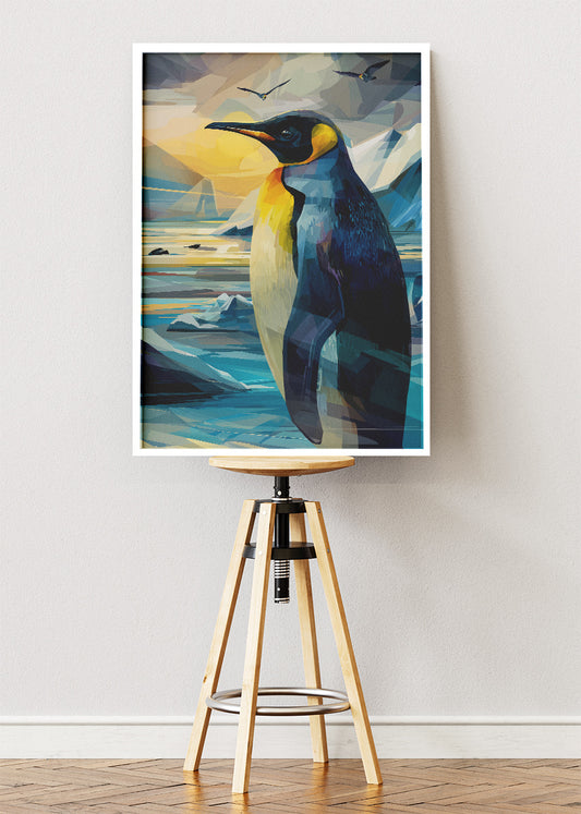Majestic Penguin Arctic Landscape Canvas & Poster Print – AI PRINT LAB