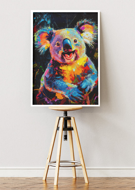 Colorful Koala Pop Art Canvas & Poster Print – AI PRINT LAB