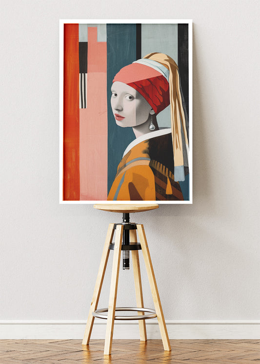 Modern Pearl Portrait Canvas & Poster Print – AI PRINT LAB