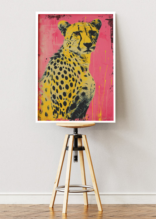 Vibrant Cheetah Pop Art Canvas Print & Poster – Modern Wild Cat Wall Art – AI PRINT LAB