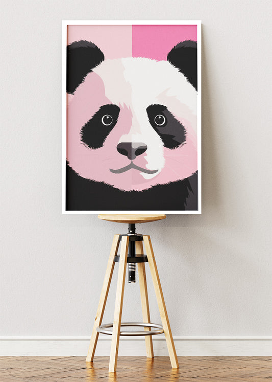 Minimal Panda Canvas Print & Poster – Cute Modern Animal Wall Art – AI PRINT LAB