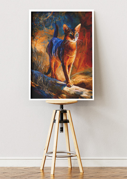 Colorful Cat Canvas Print & Poster – Artistic Pet Wall Art – AI PRINT LAB