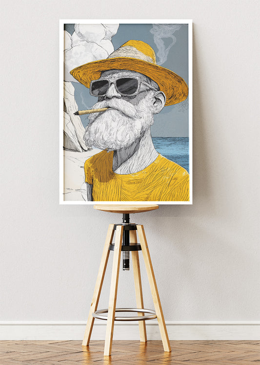 Coastal Rebel Portrait Canvas & Poster Print – AI PRINT LAB