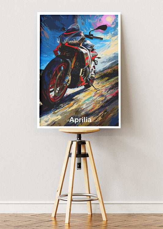 Aprilia Sport Bike Wall Art Poster & Canvas – Modern Superbike Artwork
