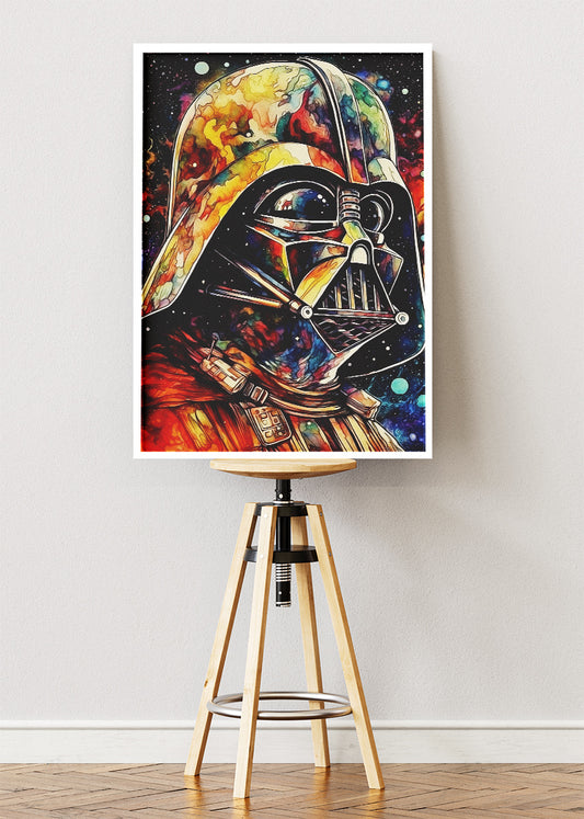 Darth Vader Cosmic Watercolor Canvas Print & Poster – AI PRINT LAB