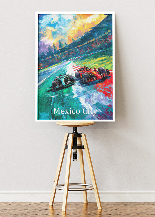Mexico City Formula 1 Racing Canvas Print & Poster – AI PRINT LAB