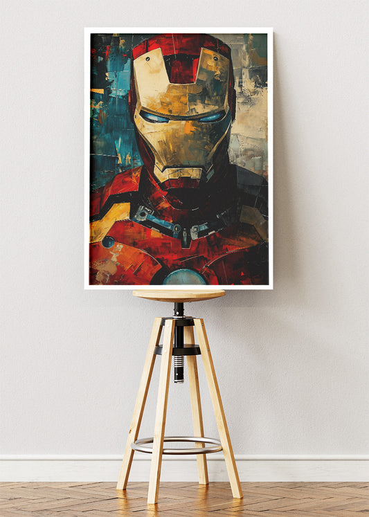 Iron Man Abstract Portrait Canvas & Poster Print – AI PRINT LAB