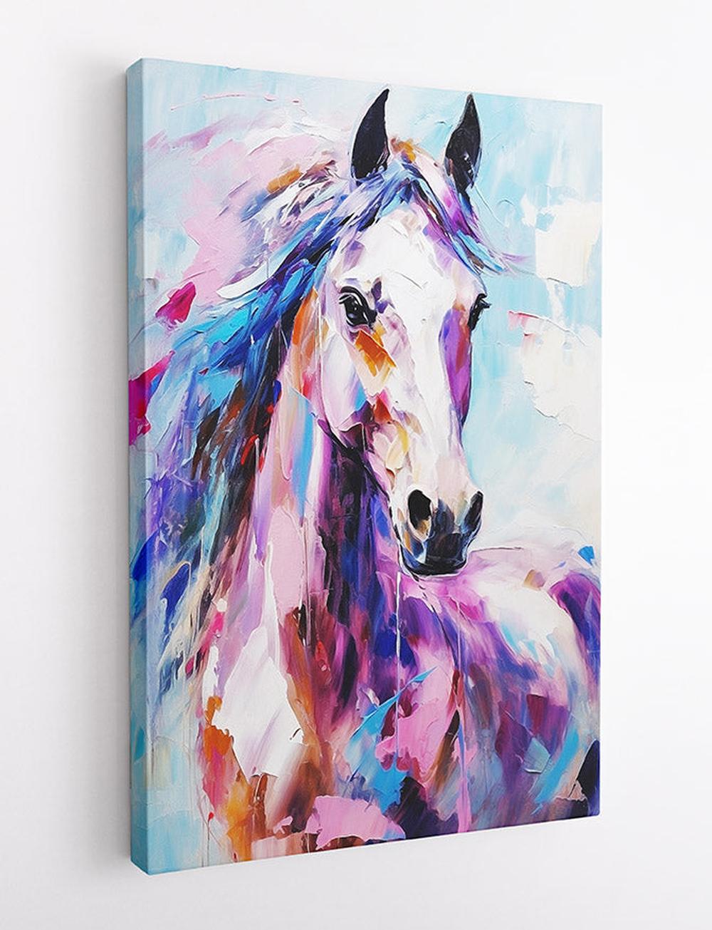 Abstract Colorful Horse Canvas Print & Poster – T494 – AiPrintLab