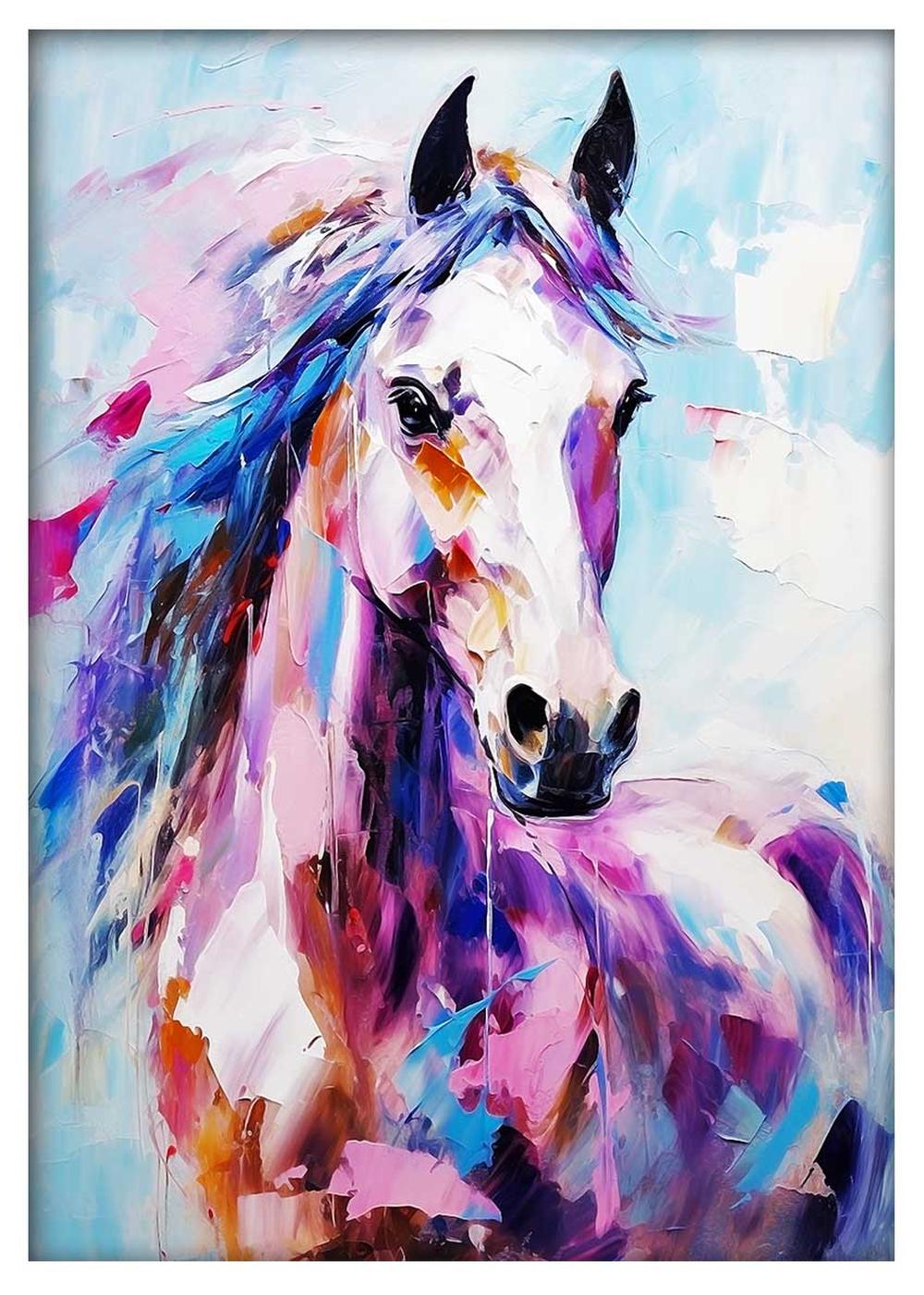 Abstract Colorful Horse Canvas Print & Poster – T494 – AiPrintLab
