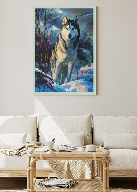 Arctic Spirit Wolf Canvas Print & Poster – Winter Wildlife Wall Art