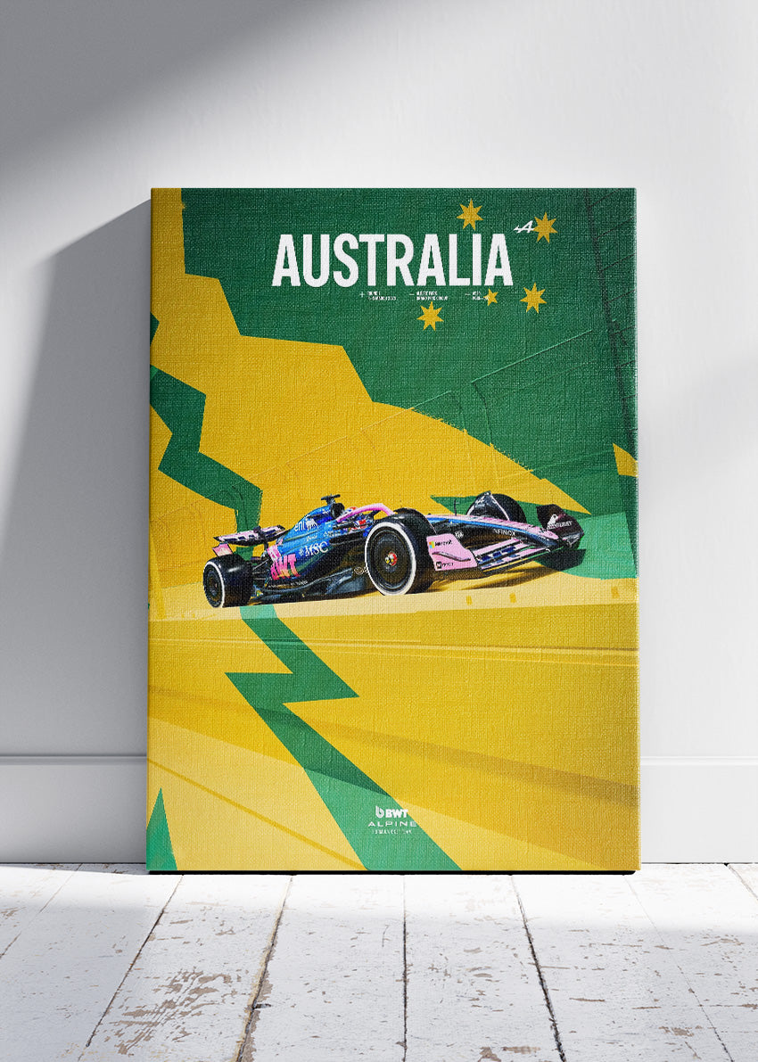 Australia Grand Prix Formula 1 Alpine Poster Canvas & Print – AI PRINT LAB