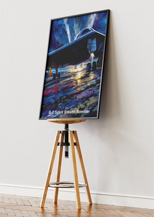 B-2 Spirit Stealth Bomber Canvas Print – Modern Aviation Military Art