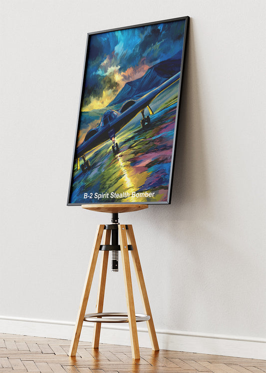 B-2 Spirit Stealth Bomber Canvas Print – Dramatic Aviation Wall Art