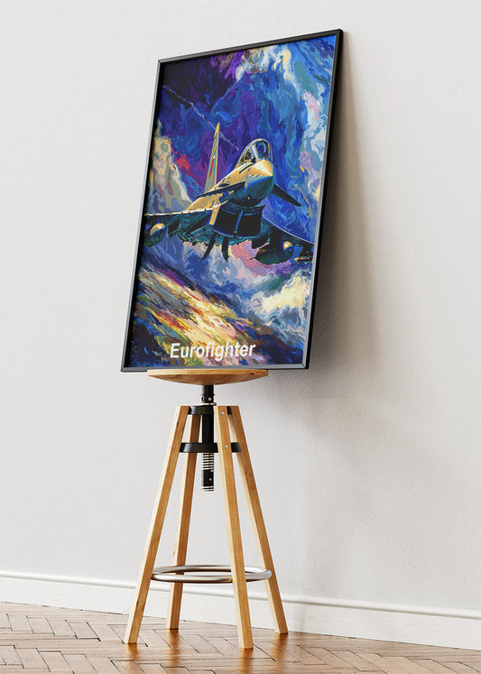 Eurofighter Typhoon Jet Poster & Canvas Print – Modern Fighter Aircraft Art – Aiprintlab