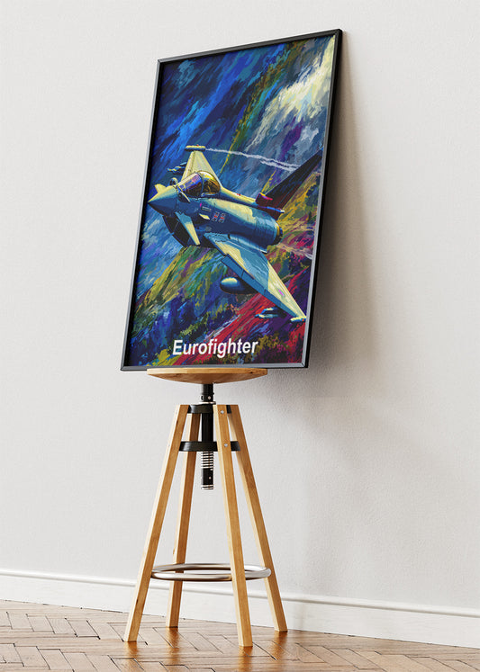 Eurofighter Typhoon Jet Poster & Canvas Print – Dynamic Fighter Aircraft Art – Aiprintlab