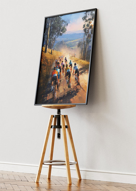 Cycling Peloton Art Print & Canvas – Scenic Group Road Cycling Wall Art