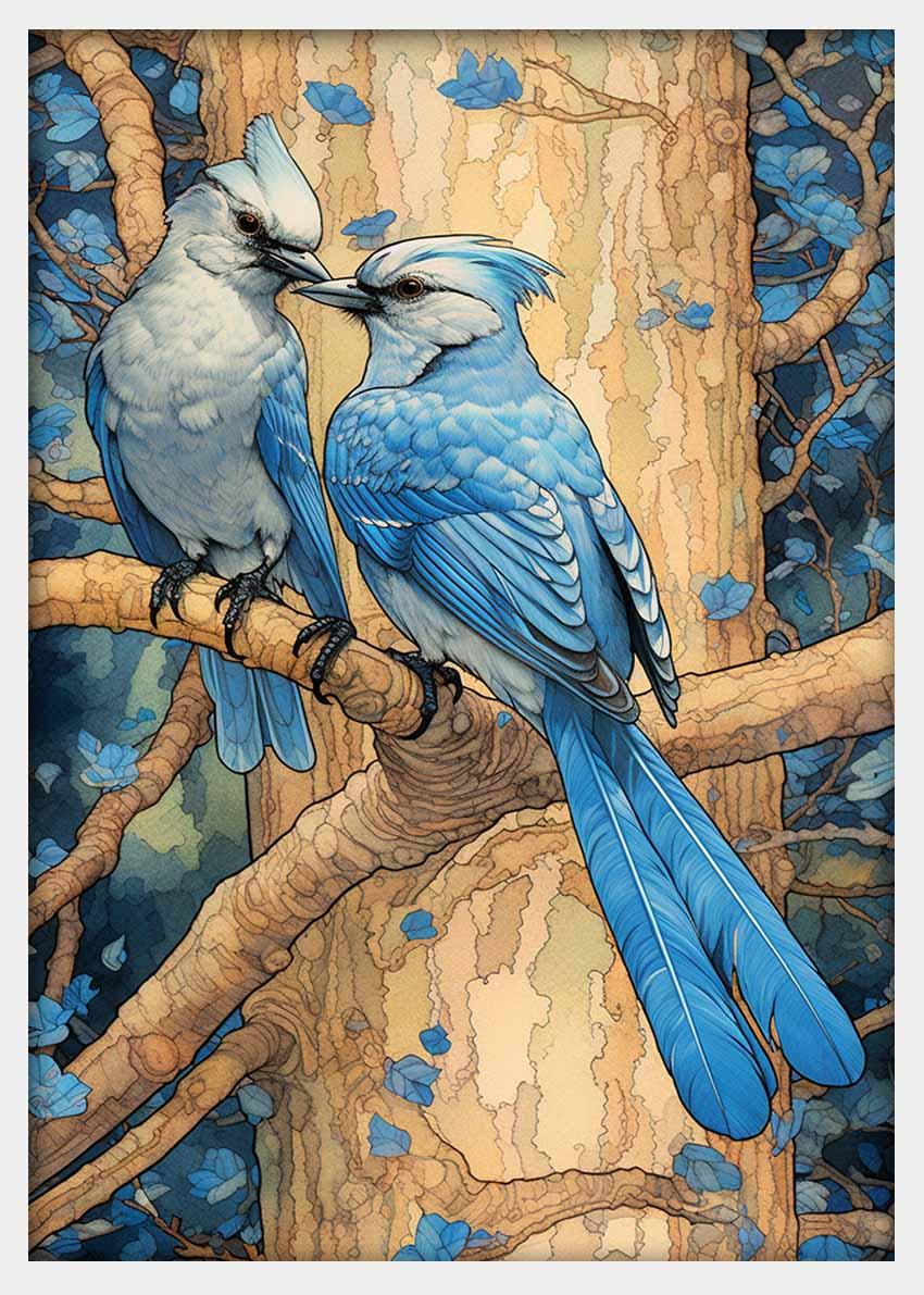 Birds Canvas Art Prints, Posters, and Wall Art Flowers, Plants, Trees Collection