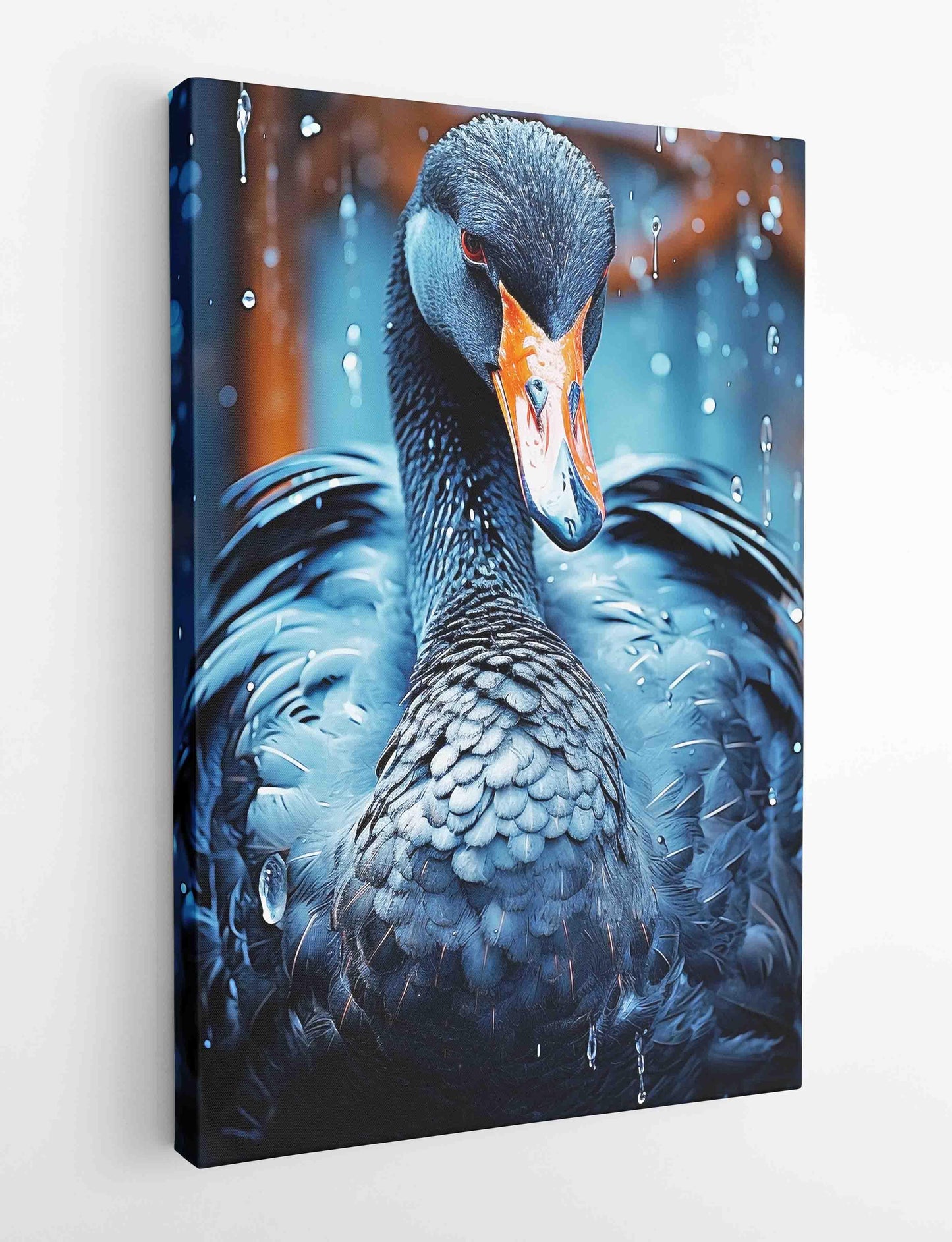 Black Canvas & Poster Wall Art T406 Wildlife Series
