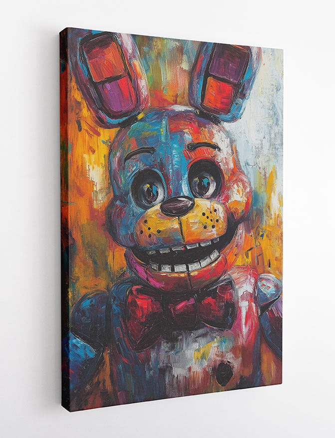 Bonnie-Inspired FNAF Wall Art – Colorful Animatronic Canvas & Poster Print – T1397 –