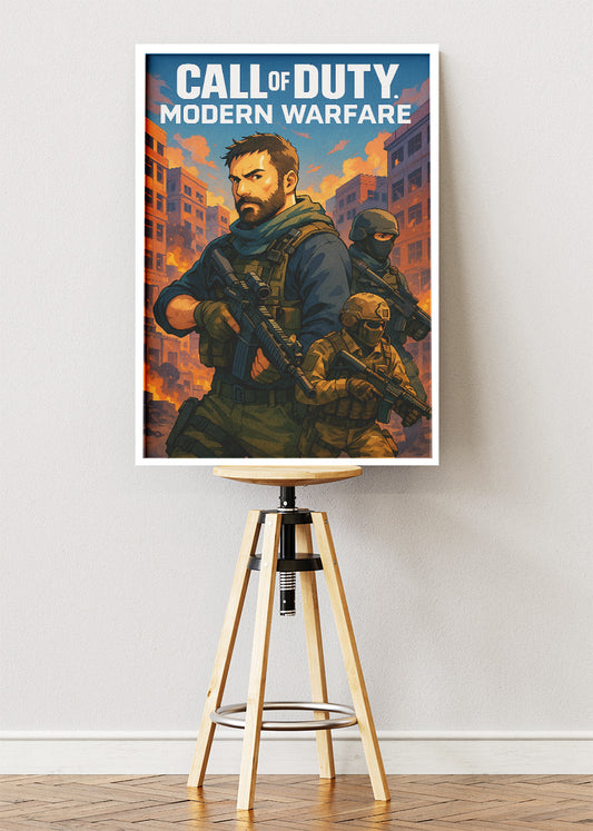 Call of Duty Modern Warfare Wall Art | Urban Combat FPS Gaming Poster & Canvas
