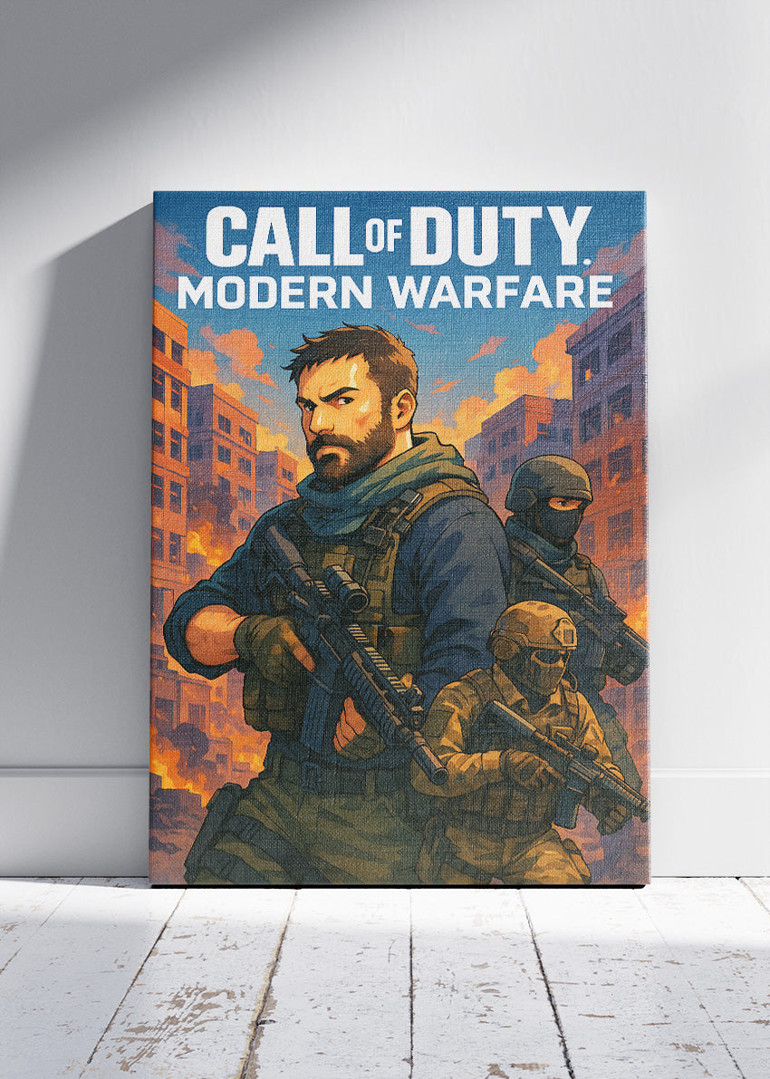 Call of Duty Modern Warfare Wall Art | Urban Combat FPS Gaming Poster & Canvas