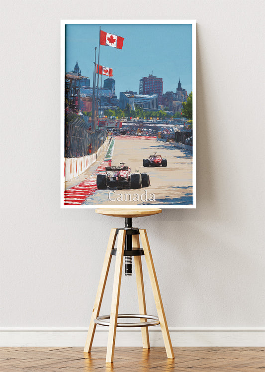 Canada Formula One Urban Street Circuit Poster & Canvas | Cinematic Motorsport Wall Art