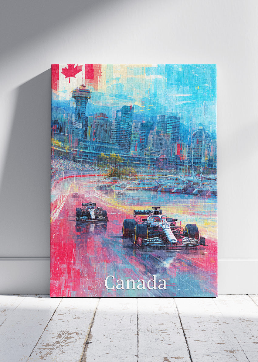 Canada Formula One Waterfront Street Circuit Poster & Canvas | Cinematic Motorsport Wall Art