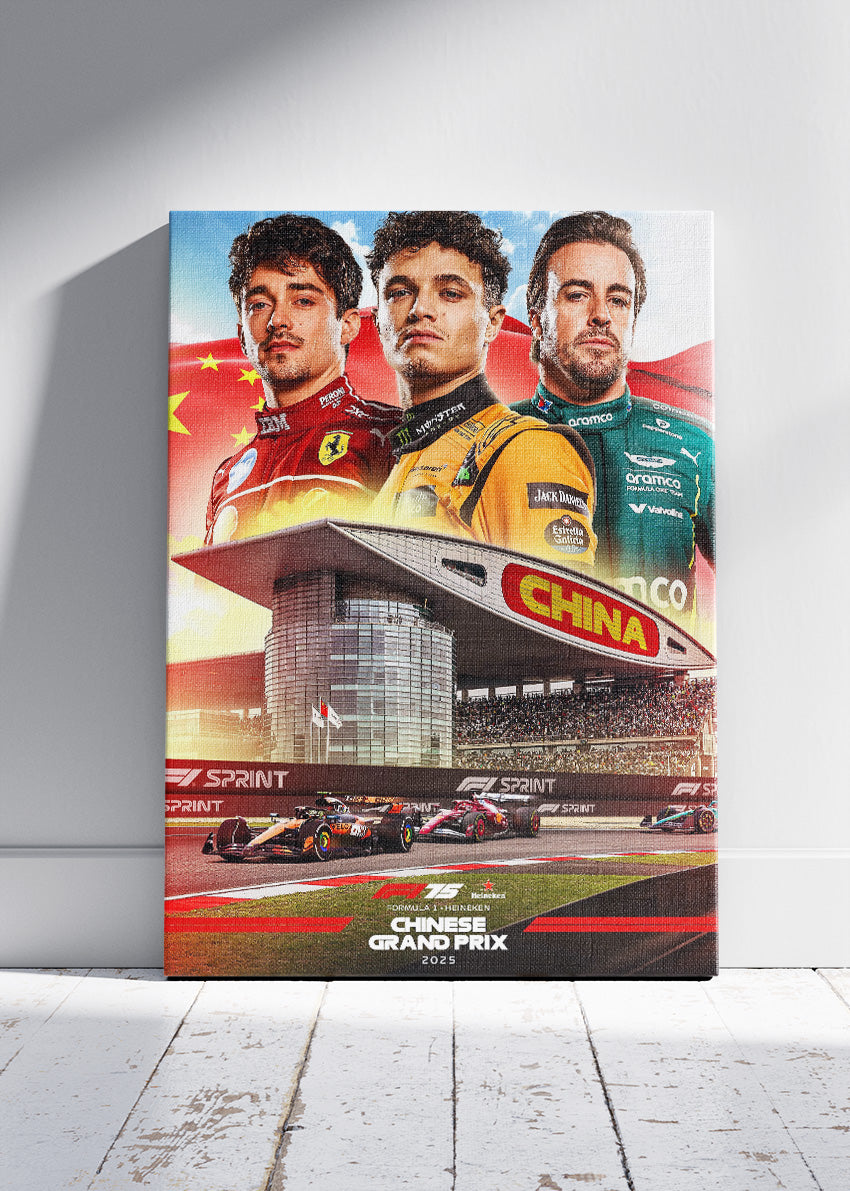 China Grand Prix 2025 Formula 1 Race Poster Canvas & Print – AI PRINT LAB