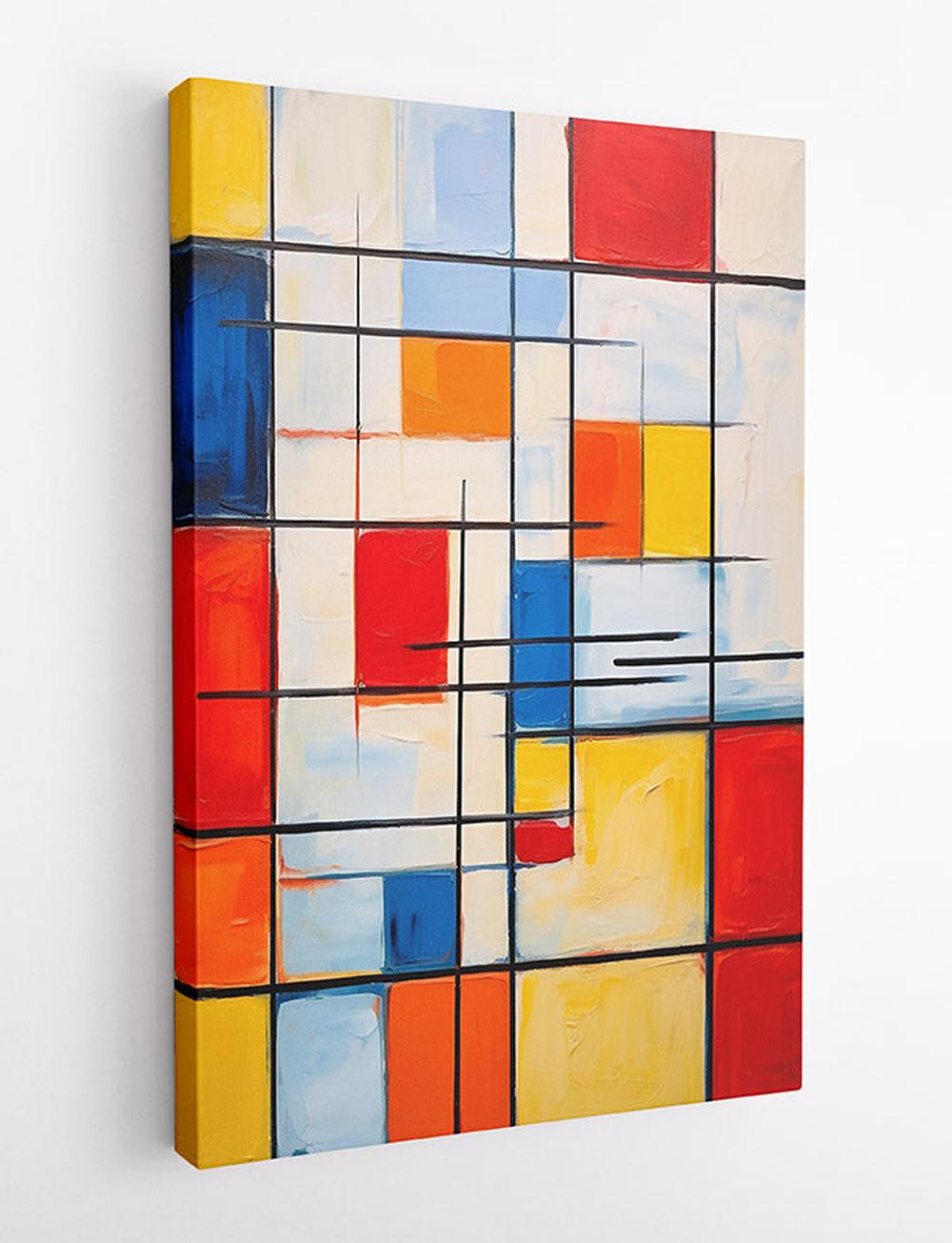 Color Block Abstract Geometric Canvas Print & Poster – T577 – AiPrintLab