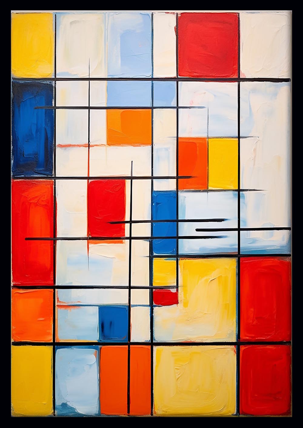 Color Block Abstract Geometric Canvas Print & Poster – T577 – AiPrintLab