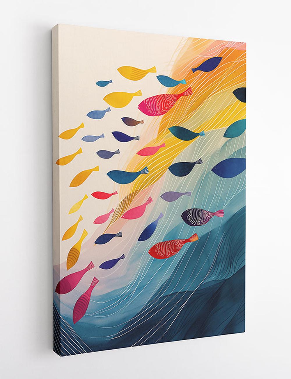 Colorful Abstract Fish Art Print & Canvas – T751 – AiPrintLab