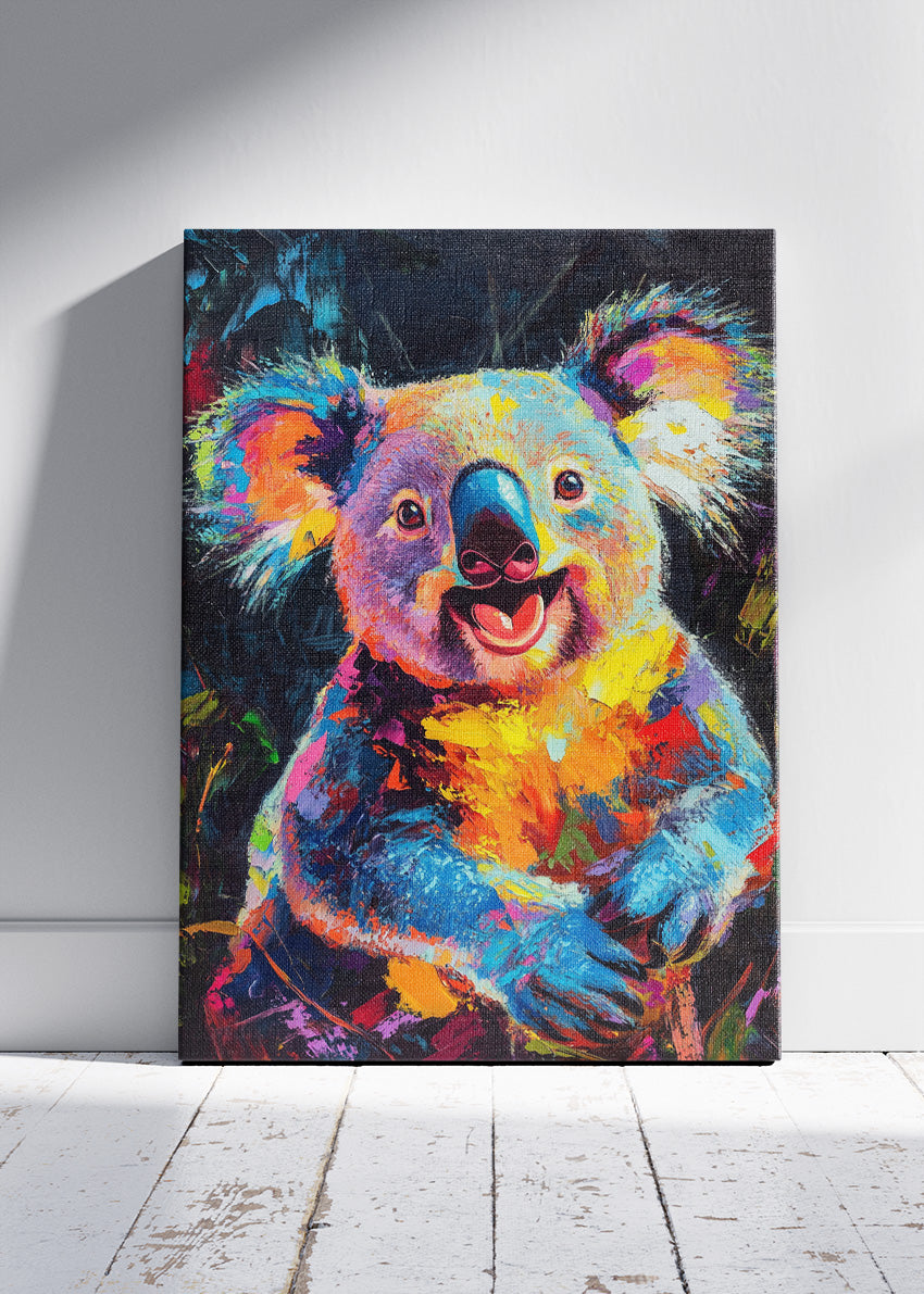 Colorful Koala Pop Art Canvas & Poster Print – AI PRINT LAB