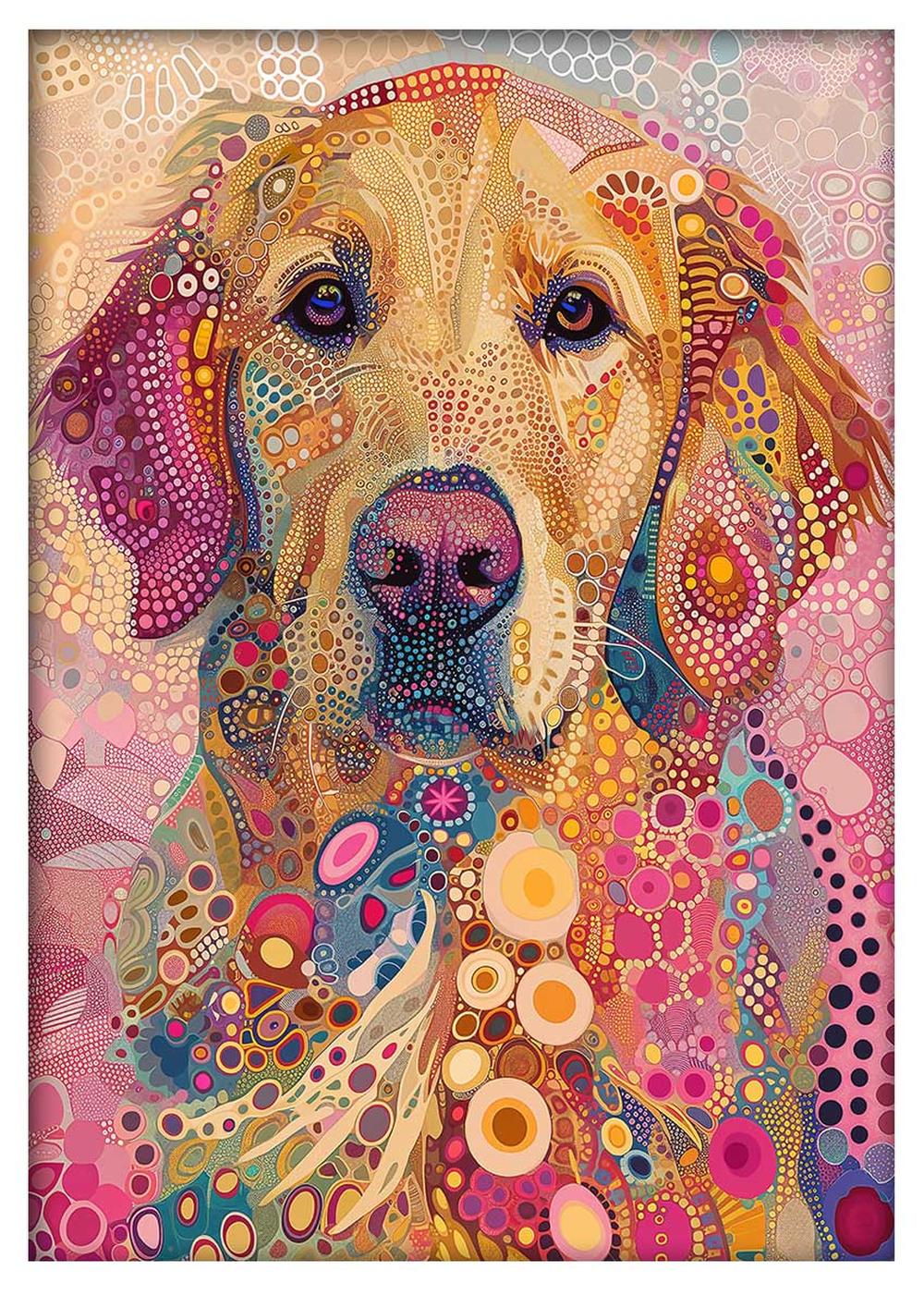 Colorful Labrador Dog Canvas Print & Poster – T597 – AiPrintLab
