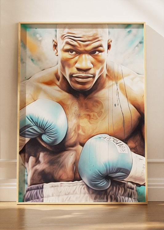 Floyd Mayweather Jr. Boxing Portrait Poster & Canvas Art Print – Precision and Power Wall Art