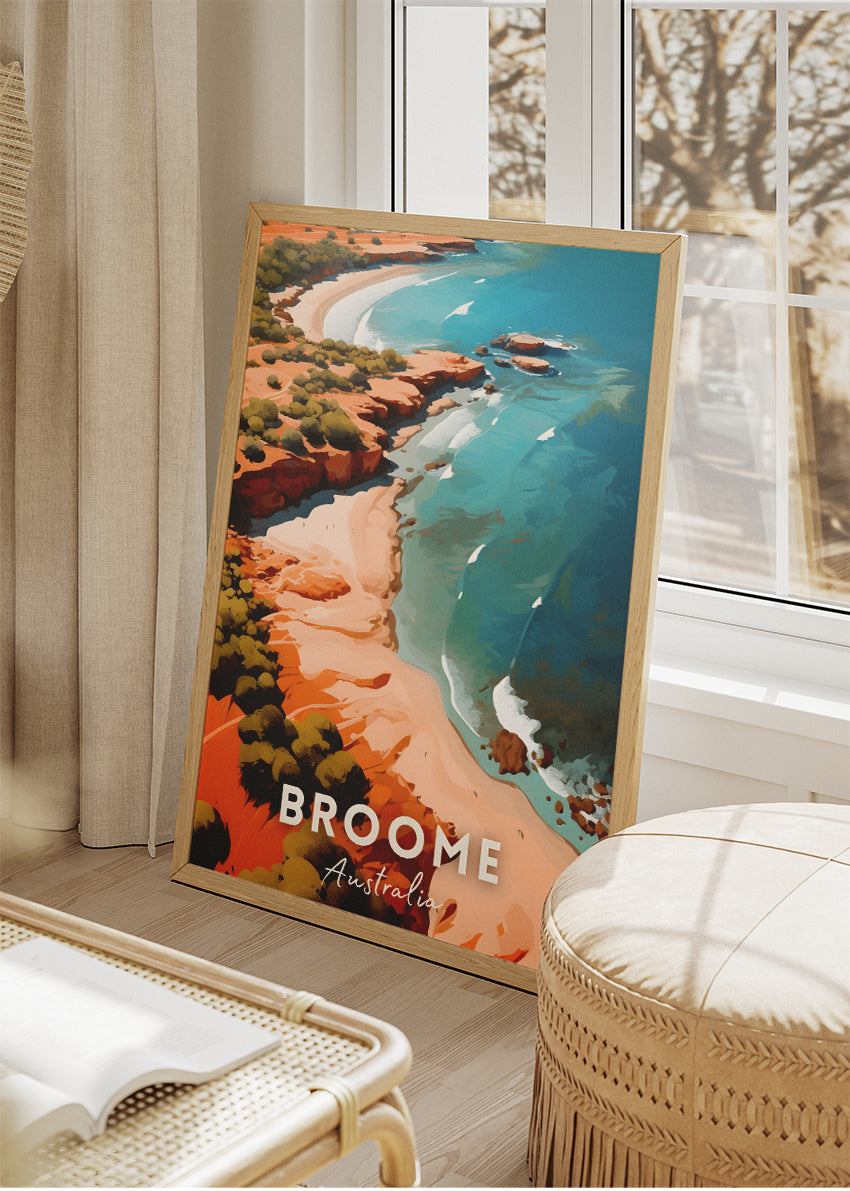 Broome Australia Travel Poster – Coastal Wall Art Print – AIPRINTLAB