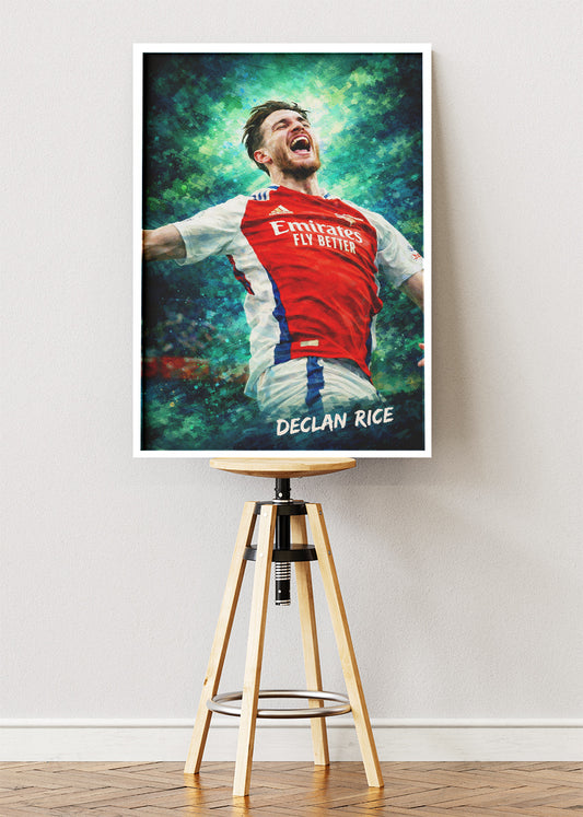 Declan Rice Arsenal Action Poster Canvas & Print – AI PRINT LAB