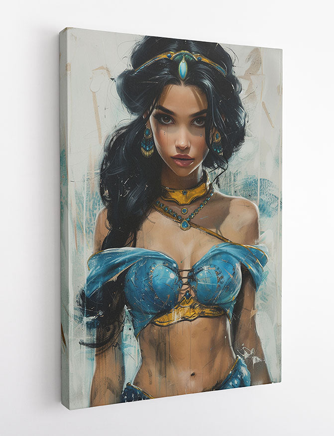 Desert Princess Power – Fantasy Warrior Woman Canvas & Poster Wall Art – T1021 – AiPrintLab