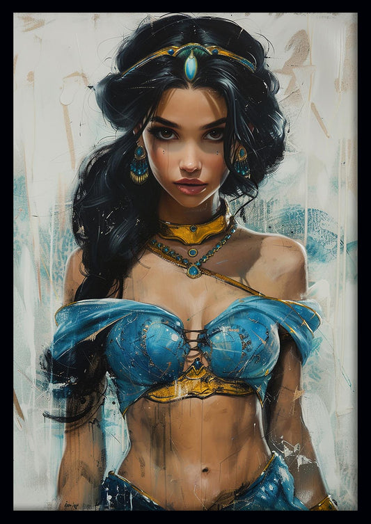 Desert Princess Power – Fantasy Warrior Woman Canvas & Poster Wall Art – T1021 – AiPrintLab