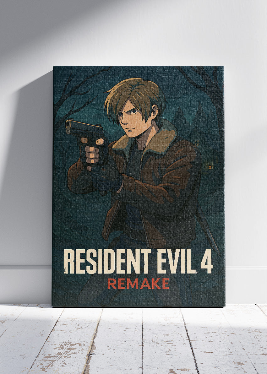 Survival Horror Action Wall Art Poster & Canvas – Dark Cinematic Gaming Artwork