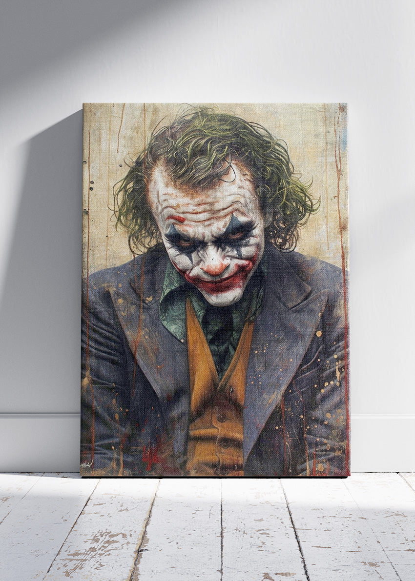 Joker Intense Portrait Canvas & Poster Print – AI PRINT LAB