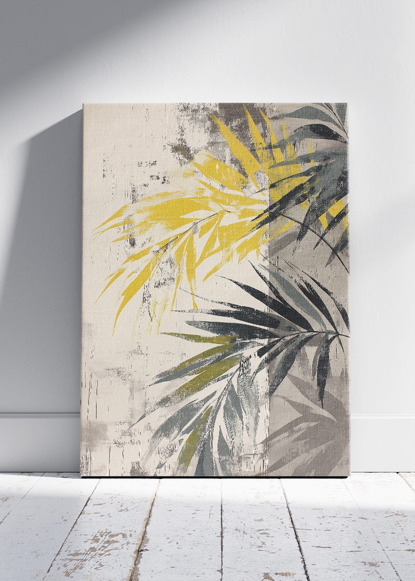 Abstract Tropical Palm Leaves Canvas & Poster Print – AI PRINT LAB