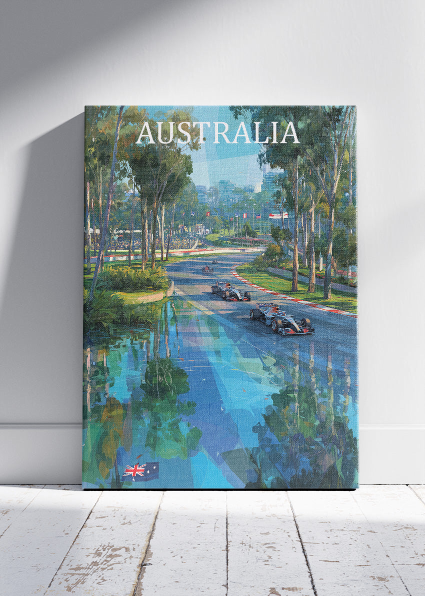 Australia Formula Racing Park Circuit Poster & Canvas Print | Scenic Motorsport Wall Art