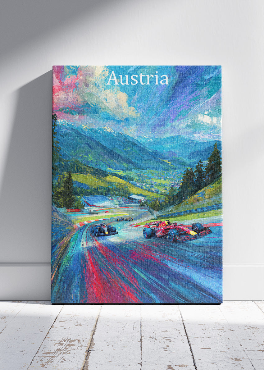 Austria Formula Racing Poster & Canvas Print | Alpine Motorsport Wall Art