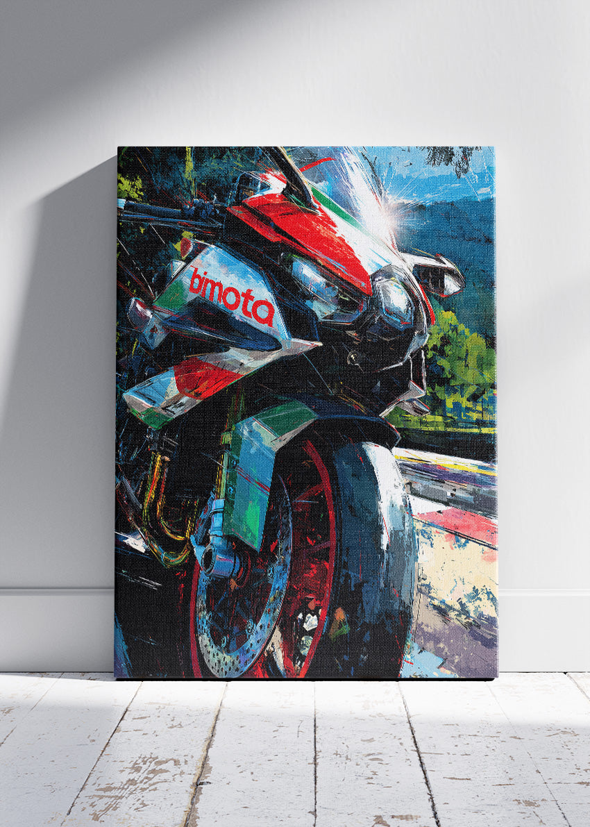 Bimota Superbike Close-Up Racing Wall Art Poster & Canvas